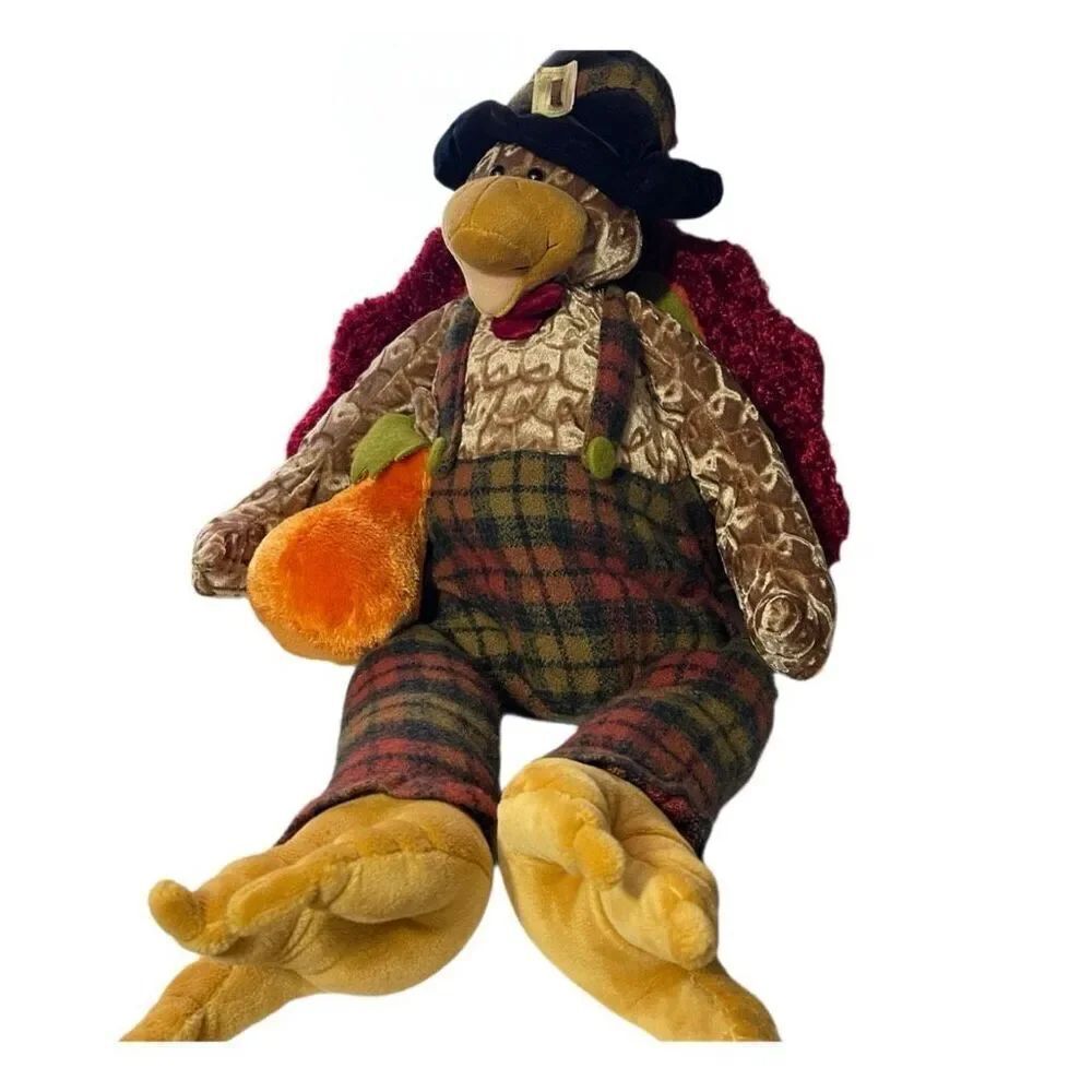 Dan Dee Thanksgiving plush Tom Turkey 26” with hat.